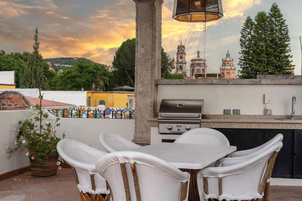 Elegant 3Br Home With Rooftop & Grill In Centro San Miguel 圣米格尔－德阿连德 外观 照片